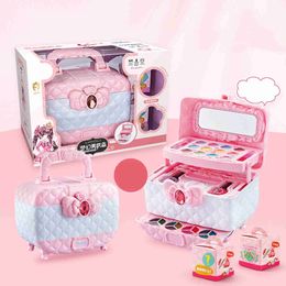 Beauty Fashion Portable childrens makeup toys with real makeup boxes simulated makeup and beauty sets childrens makeup and makeup toys WX5.21