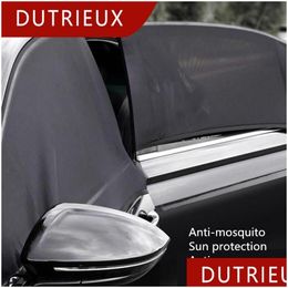 Car Sunshade 2Pcs Sun Shade Side Window Er Uv Protect Perspective Mesh Accessories Windows Can Be Opened Drop Delivery Automobiles Mot Ot78G