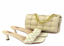 Dress Shoes Slingbacks Sandal Italian Women Design Ladies And Bag To Match Iin White Color Sweet Nigerian4131598