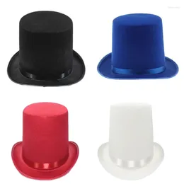 Berets Magician Top Hat Black Performed Stage Performances Bowler Fancy Dress Costume