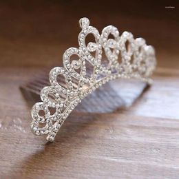 Hair Clips Bridal Tiara Crown With Comb Rhinestone Pearl Princess Women Silver Colour Diadem Multi-style Wedding Accessories Headpieces