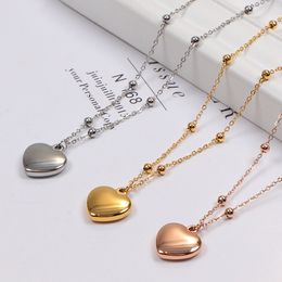 X574 Style Luxury Designer Double Letter Pendant Necklaces 18K Gold Plated Crysat Necklace Women Wedding Party Jewerlry Accessories Double Heart Necklace