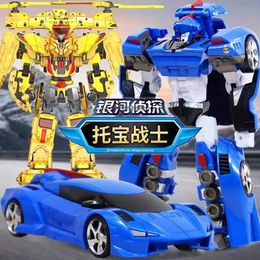 Transformation toys Robots New Tobot Galaxy Detectives 5 GOLDEN V Transform Combined Robot JUSTICES V Action Figure Vehicle Model Deformation GIANT V Toys Y240523