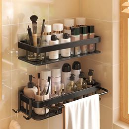 Bathroom Shelves Metal Shower Caddy Nodrill Storage Shampoo Holder Toilet Rack Organiser Accessories 240523
