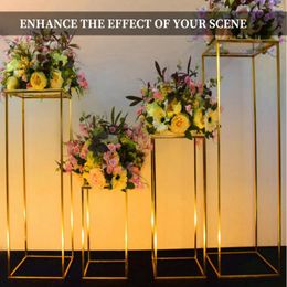 Vases 1PC Flower Vase Floor Column Stand Metal Road Lead Elegant Wedding Decor