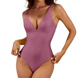 Women's Swimwear One-Piece Sexy Bikini Fashion With Bra Pads No Steel Support Swimming Costume Set Short Swimsuit Mujer