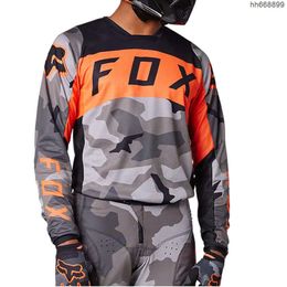 Men's T-shirts Outdoor T-shirts Hot Selling New Foxx Summer Speed Reduction Suit for Mountain Bikes Off-road Bikes Cycling Clothes Long Sleeved Quick Drying Lbhq
