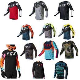 38RB Men's T-shirts Fox Ranger Mens Long Sleeve Motocross Cycling Jersey Mtb Downhill Mountain Bike Shirts Offroaddh Motorcycle Enduro Clothing