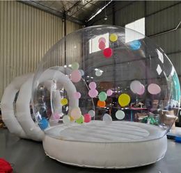 wholesale 4m dia+1.5m tunnel Customized Igloo Dome Tent Luxurious Inflatable Bubble Tent Lodge Party Rental bubble balloon house Fedex/UPS