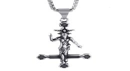 Pendant Necklaces Elfasio Men Stainless Steel Necklace Baphomet Goat Inverted Jewellery Satanic Satan Demon Devil Lucifer3752423