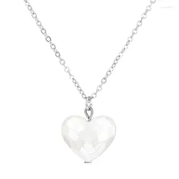 Choker 3D Frosted Heart Necklace Hip Hop For Men Women Jewellery Accessories