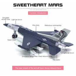 Aircraft Modle Support Resilience Plane Model Toys 1/72 RC Air Plane Alloy Jet Plane Toy with LED Lights Sound Home Decoration for Boys Girls S2452355