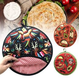 Storage Bags Heat Resistant Food Insulation Bag Microwave Restaurant Pancake Cloth Cute Patterns Tortilla Warmer Pouch