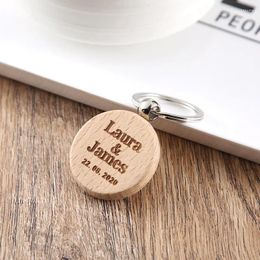Party Supplies Custom Engraved Heart Wedding Names Wood Key Chain Bachelorette Favour Bridal Shower Gift Birthday Favours Keychain