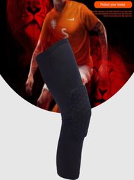 1PC high quality Breathable Sports Football Basketball Knee Pads Honeycomb Knee Brace Leg Sleeve Calf Compression Knee Support Pro7489649