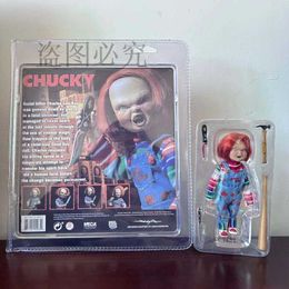 Action Toy Figures NECA Figure Good Guys Revival Chucky Cut Chucky Luxury Edition Terror Doll Real Clothes Model McFarlane Toys Gift For Friend T240521
