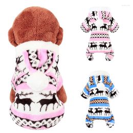 Dog Apparel Christmas Pet Costume Winter Warm Fleece Clothes For Small Dogs Chihuahua Pug Hooded Coat Jackets Puppy Cat Clothing