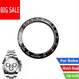 Wholesale TOP Quality Ceramic Black With White Writing 38 6mm Watch Bezel For 116500 - 116520 Repair Tools & Kits 291r