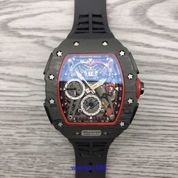 Designer RM Wrist Watch RM5003 Automatic Mechanical Tourbillon Movement Chronograph Timepiece Rm50-03 Mens Series Carbon Fiber Multi-function Designer