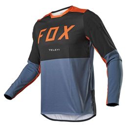 Men's T-shirts 2024 Motocross Mountain Enduro Bike Clothing Bicycle Moto Downhill T-shirt Fox Teleyi Women Men Cycling Jersey Mtb Shirts Bmx J0oq