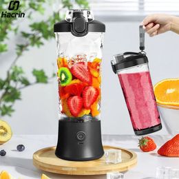 Portable Blender Mini Electric Smoothies Rechargeable Fruit Juicer Machine Bottle 240522