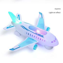 Aircraft Modle Flash Toy Aircraft Transport Led Light Music Electric Aircraft Model Universal Wheels Plastic S2452355