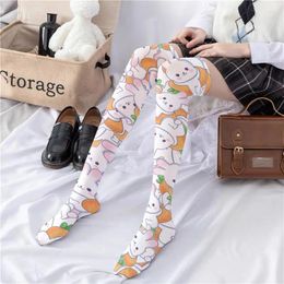 Women Socks Nylon Over Knee Thigh Summer Women's Fashion Casual Printing Stockings Thin Long Funny Party For