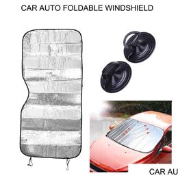 Car Sunshade Windshield Front Window Sun Shield Reflective Block Uv Ray Visor Protector Heat Reduction Keep Vehicle Cool Drop Delivery Otqbj