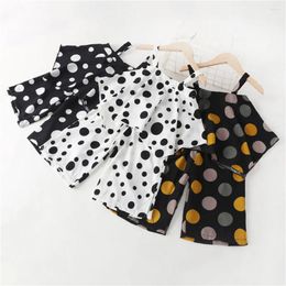 Clothing Sets Toddler Kids Baby Girls Polka Dot Suspenders Vest Loose Pants Outfits Set Clothes Girl