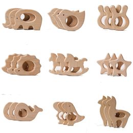 Baby wooden toys beech wooden teeth accessories pacifier chains Rodent elephants baby bedding without bisphenol A 240514