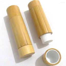 Storage Bottles Bamboo Empty Lipstick Tubes 5g Refillable DIY Lip Tube Containers Cosmetic Gloss Deodorant Case Holder