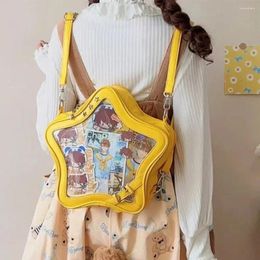 School Bags Crossbody Bag Pin Display Fashion Shoulder Five-pointed Star Tote Street Trendy Handbag