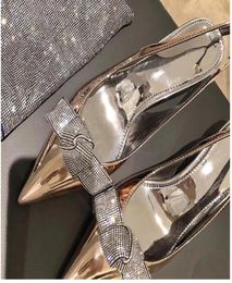 bridal wedding shoes metal patent leather with crystal bowtie kitten heels designer shoes pumps silver gold 6cm size 34 to 408681360