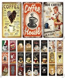 2022 Coffee Beer Tin Sign Plaque Metal Painting Vintage Funny Wall Plates for Bar Pub Club Kitchen Home Man Cave Decor New Design 9663669