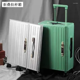 Suitcases Design Foldable Trolley Box Travel Suitcase Large Capacity Rolling Luggage 20 Inch Computer Mini Boarding Case Password