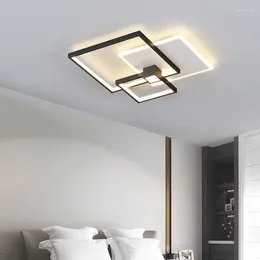 Chandeliers Modern Led Ceiling Lights Square Living Room Bed Lamp Surface Mounted Light Lampara Techo