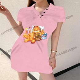 Casual Dresses V-neck POLO Dress Y2k Korean Summer Clothes For Women Special Events Women's Suit In 2024