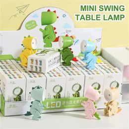 Table Lamps Mini Dinosaur Night Light Pet Folding Lamp Adjustable Angle Kids Gift Home Decor Indoor Bedroom Beside Desktop