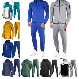 Men's Tracksuits Designer Thin Mens Tracksuit Tech Fleece Jacket and Jogger Pants in Space Cotton Camo Running Asian Sizec0pm