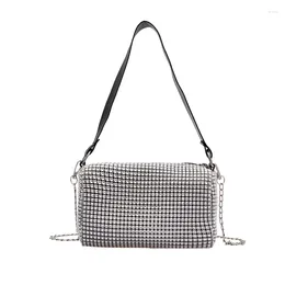 Shoulder Bags Tobo 2024 Rhinestone Underarm Bag Small Square Mini Evening Purses And Handbags Luxury Designer