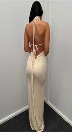 Casual Dresses Women Sexy Backless Bandage Strap Bodycon White Maxi Dress Festival Party Vacation Prom Evening Summer Outfits 20226125584