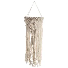 Ceiling Lights Hand-Woven Living Room Lamp Shade Bohemian Tassel Bedroom & Bathroom Lampshade Warm White