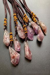 Pendant Necklaces Natural Auralite 23 Crystal Rough Necklace Energy Spiritual Healing Crystals Raw Stones Ornament Drop14045530