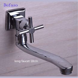 Bathroom Sink Faucets Dofaso Wall-style Kitchen Faucet Copper Rotate Lengthened Vegetable Cold Water Pool Tap