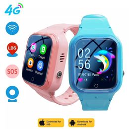 For Xiaomi 4G Childrens Smart Watch GPS Track Video Call Camera SOS Waterproof Display Location LBS Tracker Smart Watch 240523