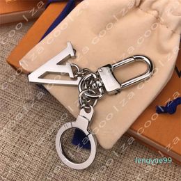 Casual Designer Keychain Luxury Brand Keyring Classic Letter Key Chain Fashion Woman Bag Charm Men Car Keychains Portable Key Ring