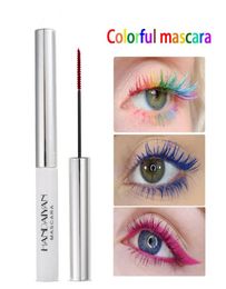 HANDAIYAN Colorful Mascara Waterproof Eyelashes Curling Lengthening Makeup Blue Green Red Black White Liquid Lash Extensions Masca9420000