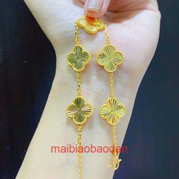 10A Vancllf High Luxury Designer Original Edition Womens Jewelry Old Phoenix Clover Bracelet Football Gold 5G Craft Lucky Grass Five Flower as a New Years Day Gift