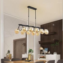 Chandeliers Nordic Vintage Chandelier LED Molecule Light For Living Room Bedroom Kitchen Dining Glass Lamp Flush Mount