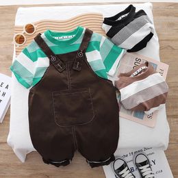 Clothing Sets Boys Clothes Summer 2024 Children Cotton T-shirts Jumpsuit Pants 2pcs Tracksuits For Baby Girl Sports Suit Kids Outfits 5Y